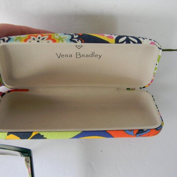 VERA BRADLEY RIO GREEN/GRAY PRESCRIPTION EYEGLASSES & CASE **FRAMES ONLY - Picture 5 of 7